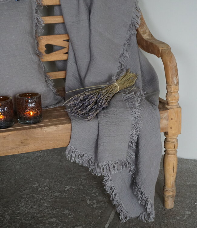 Luksa Home Collection Plaid Louise Taupe | 180 x 140 cm