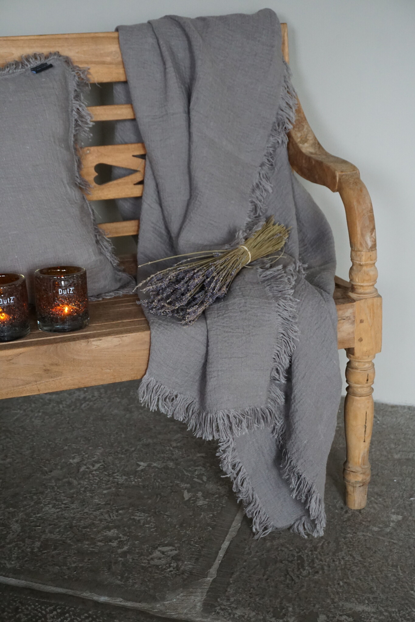 Luksa Home Collection Plaid Louise Taupe | 180 x 140 cm