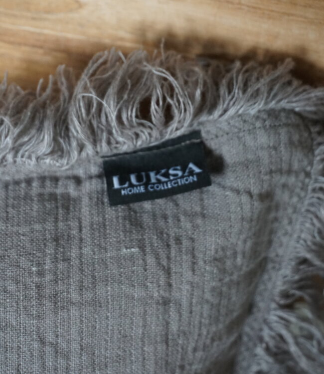 Luksa Home Collection Linnen Sierkussen | Taupe | 3 Maten