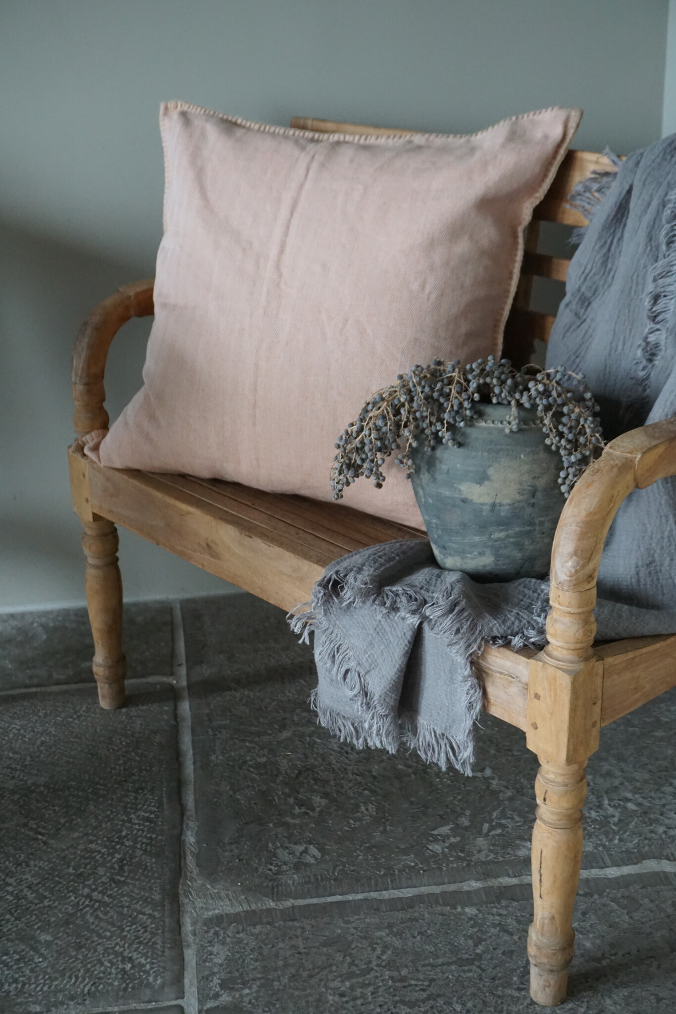 Rene Houtman Ibiza Stitch Kussenhoes | Ginger | 70 x 70 cm