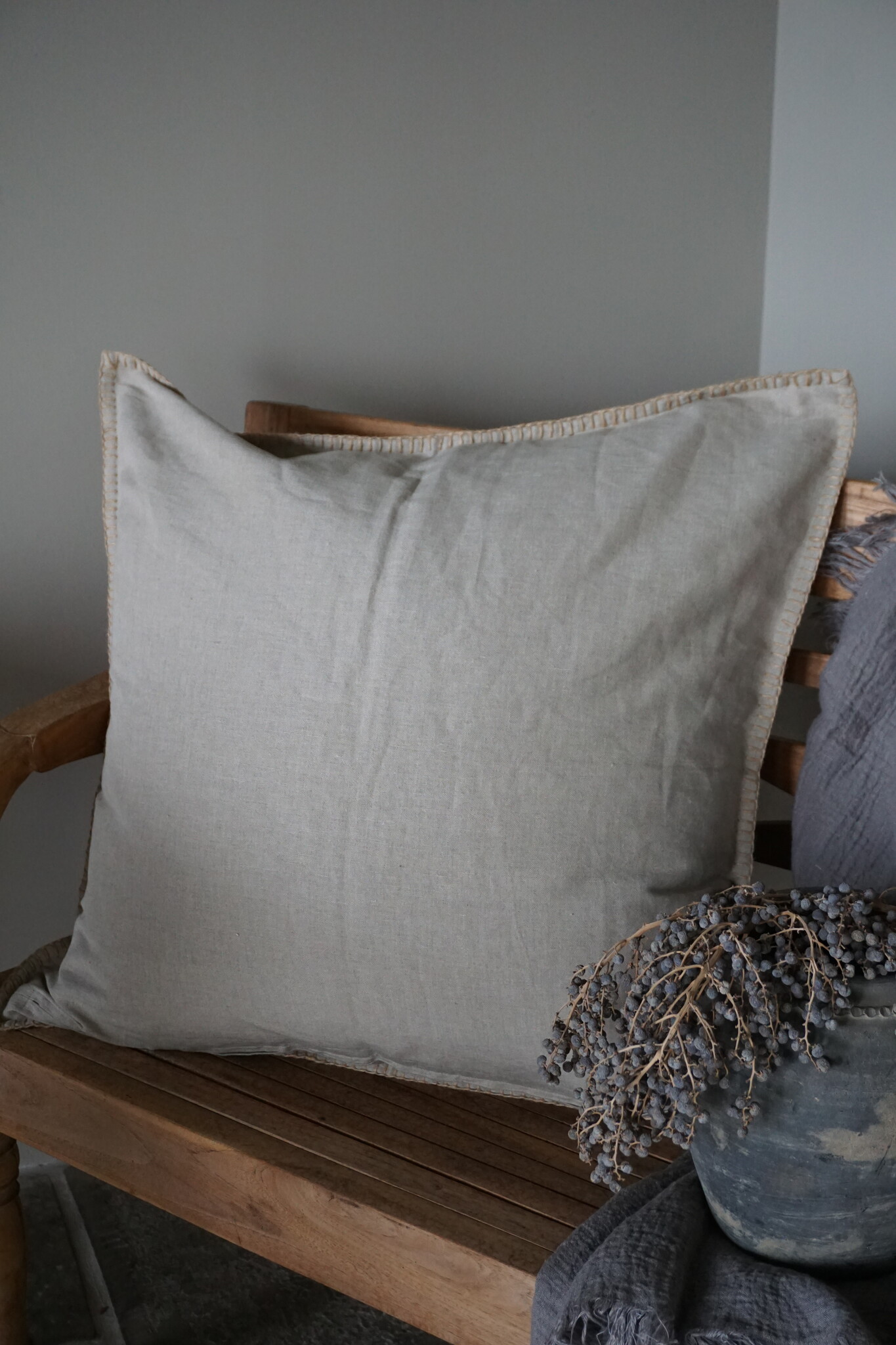 Rene Houtman Ibiza Stitch Kussenhoes | Ginger | 70 x 70 cm