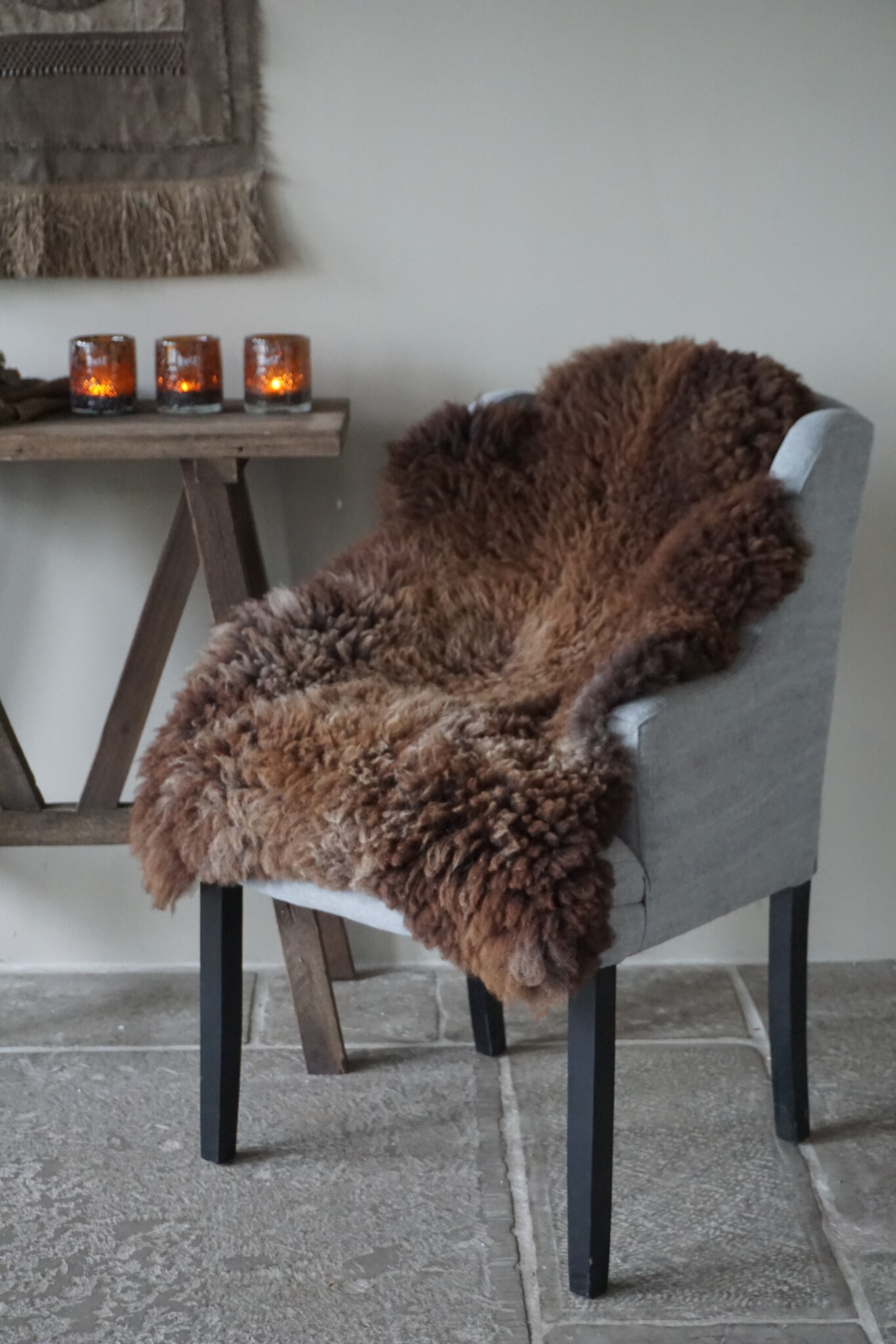 Rene Houtman Schapenvacht | Bruin | H90 x B75 cm