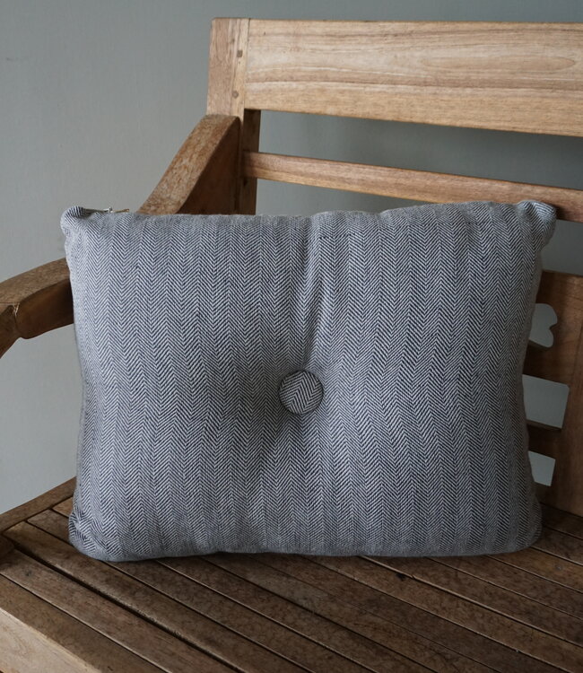 Rene Houtman Ibiza Button Cushion | Stone | 40 x 50 cm