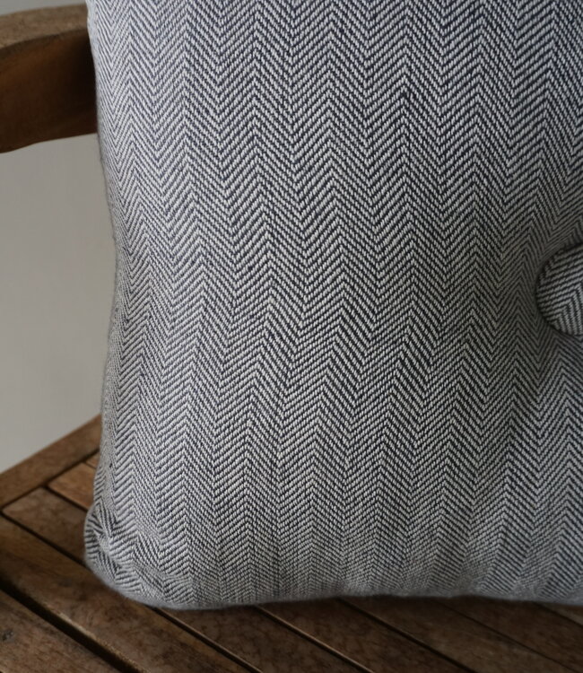 Rene Houtman Ibiza Button Cushion | Stone | 40 x 50 cm