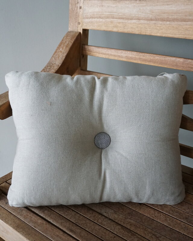 Rene Houtman Ibiza Button Cushion | Stone | 40 x 50 cm