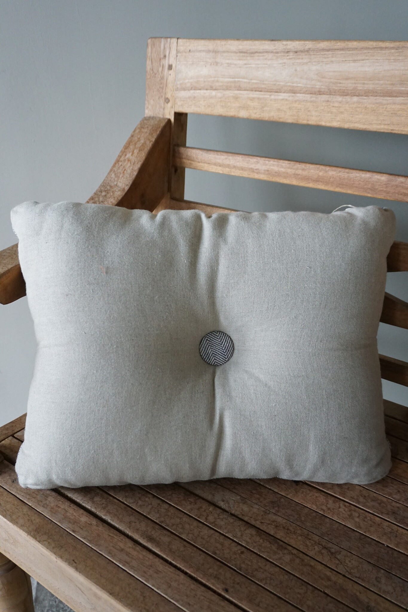 Rene Houtman Ibiza Button Cushion | Stone | 40 x 50 cm