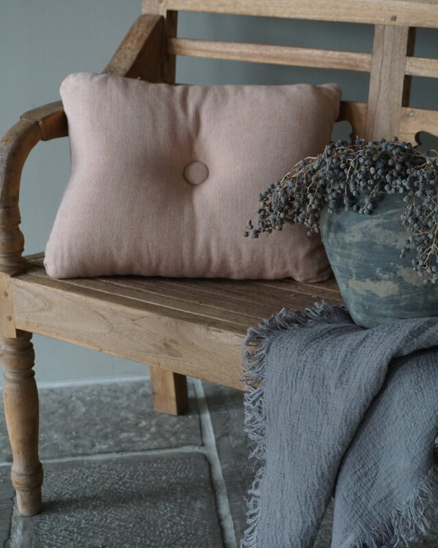 Rene Houtman Ibiza Button Cushion | Ginger | 40 x 50 cm