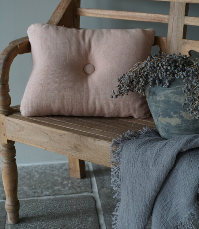 Rene Houtman Ibiza Button Cushion | Ginger | 40 x 50 cm