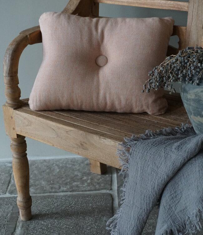 Rene Houtman Ibiza Button Cushion | Ginger | 40 x 50 cm