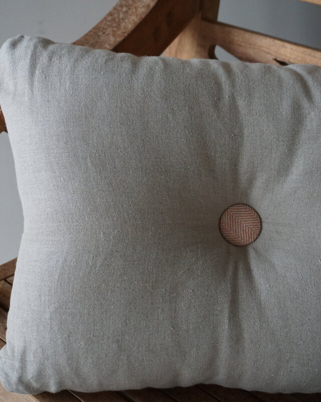 Rene Houtman Ibiza Button Cushion | Ginger | 40 x 50 cm