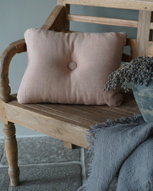 Rene Houtman Ibiza Button Cushion | Ginger | 40 x 50 cm