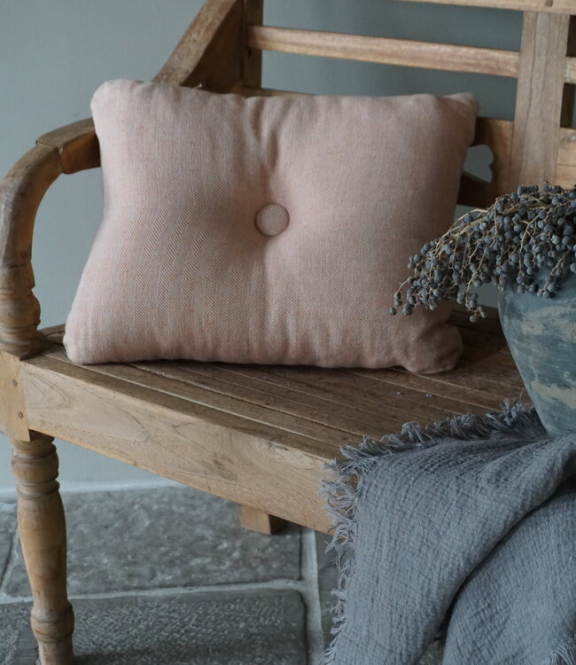 Rene Houtman Ibiza Button Cushion | Ginger | 40 x 50 cm