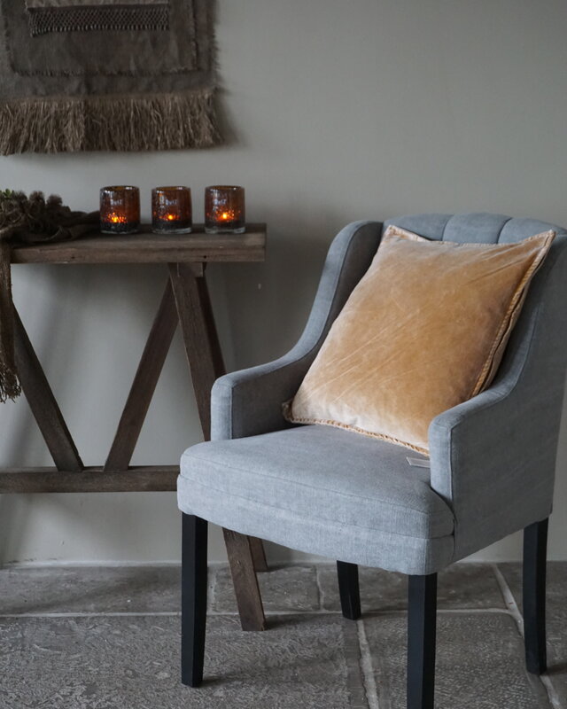 Rene Houtman Pip Kussenhoes Washed Velvet Caramel | 50 x 50 cm