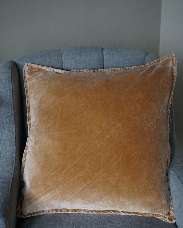 Rene Houtman Pip Kussenhoes Washed Velvet Caramel | 50 x 50 cm