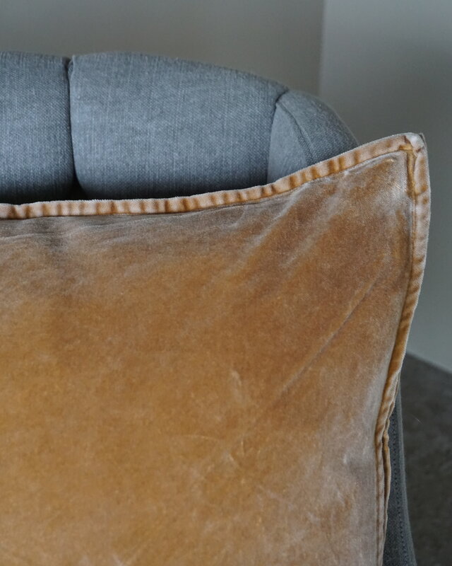 Rene Houtman Pip Kussenhoes Washed Velvet Caramel | 50 x 50 cm