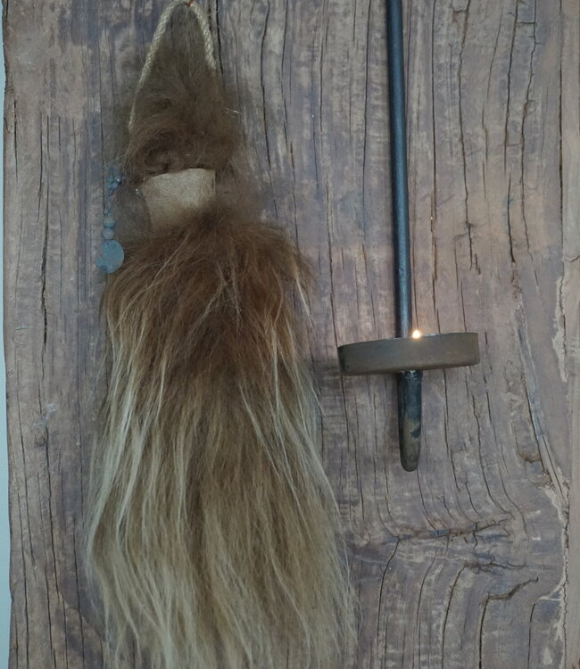 Rene Houtman Wol Toef | Licht Bruin | H30 x B13 cm