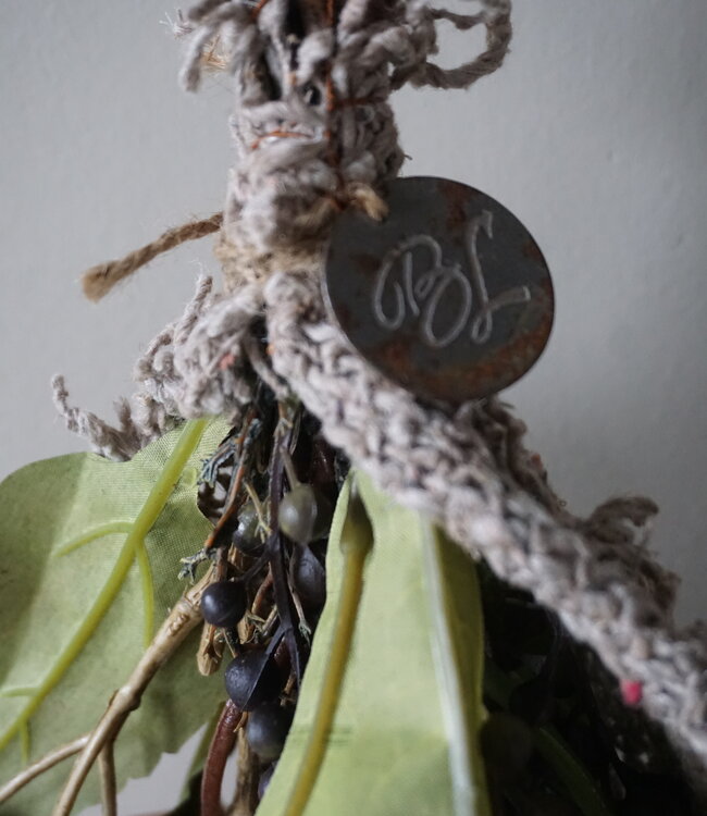 Rene Houtman Kunst Toef Met Shabby Doek | H35 x B16 cm