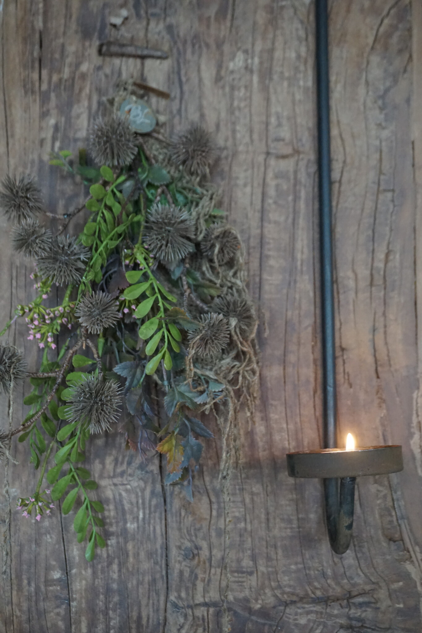 Rene Houtman Kunst Toef Met Distel En Shabby Doek | H36 x B20 cm