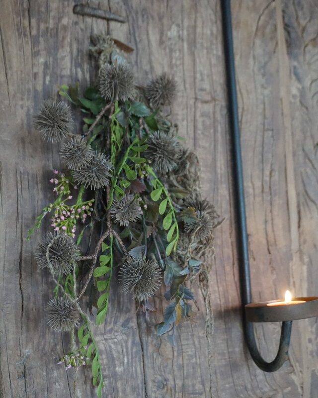 Rene Houtman Kunst Toef Met Distel En Shabby Doek | H36 x B20 cm