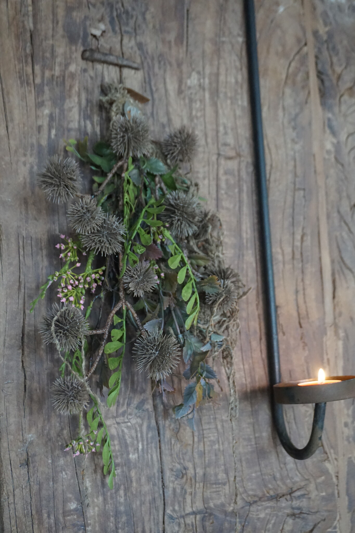 Rene Houtman Kunst Toef Met Distel En Shabby Doek | H36 x B20 cm
