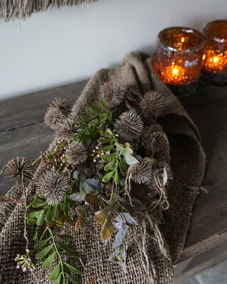 Rene Houtman Kunst Toef Met Distel En Shabby Doek | H36 x B20 cm