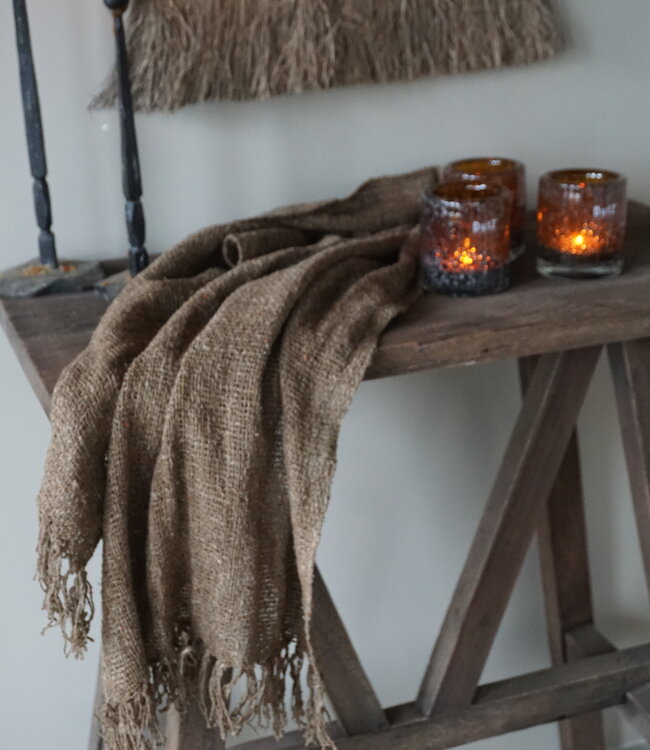 Rene Houtman Shabby Doek Leem | L155 x B55 cm