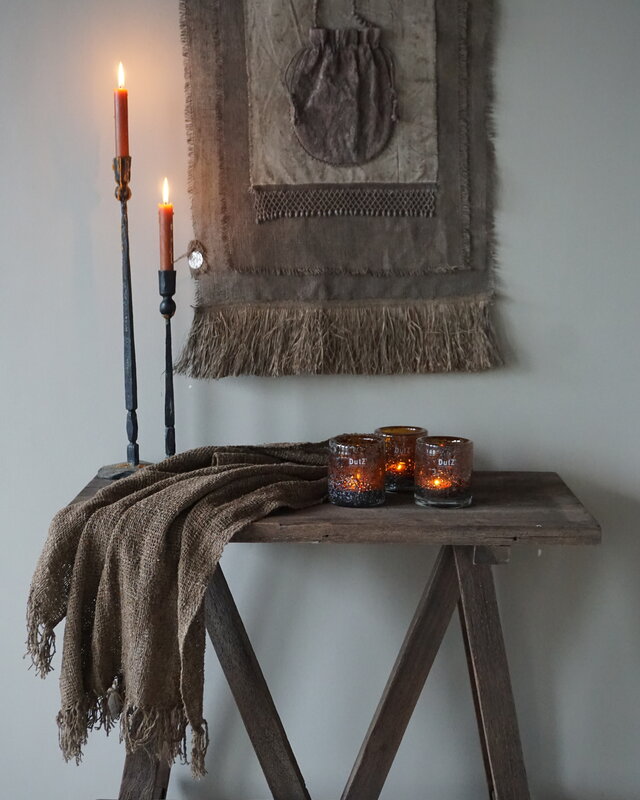 Rene Houtman Shabby Doek Leem | L155 x B55 cm