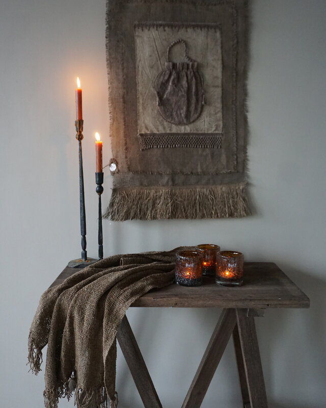 Rene Houtman Shabby Doek Leem | L155 x B55 cm