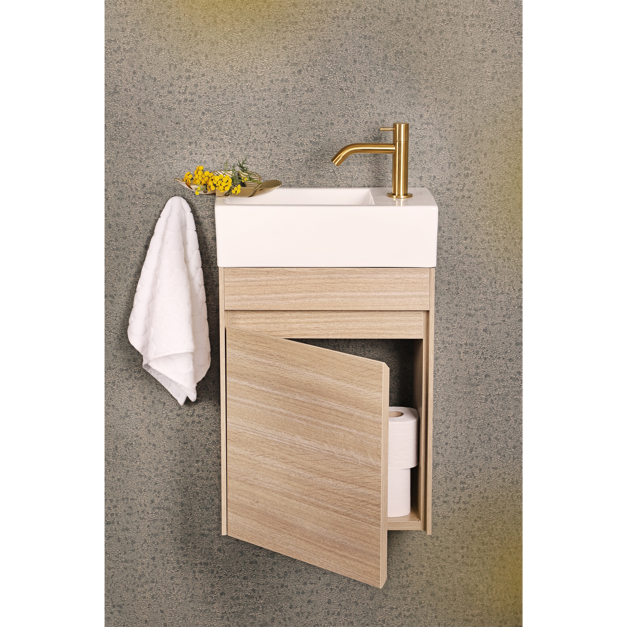 Differnz Hura L fontein - 40 x 22 x 11.5 cm - wit