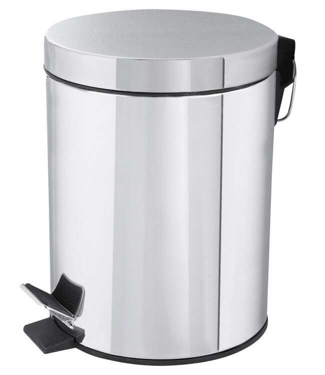 Differnz Pedaalemmer Prullenbak 5 liter - 27.5 x 20 cm - chroom
