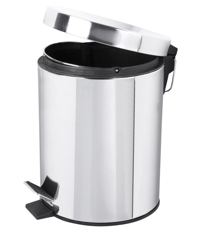 Differnz Pedaalemmer Prullenbak 5 liter - 27.5 x 20 cm - chroom