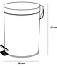 Differnz Pedaalemmer Prullenbak 5 liter - 27.5 x 20 cm - chroom