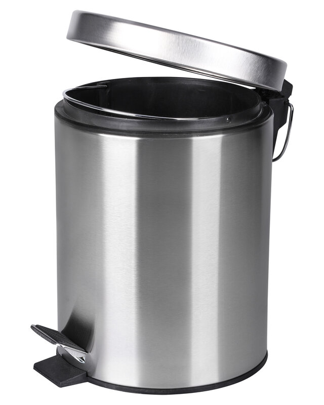 Differnz Pedaalemmer Prullenbak 5 liter - 27.5 x 20 cm - mat chroom