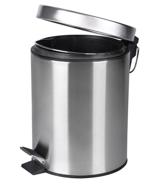 Differnz Pedaalemmer Prullenbak 5 liter - 27.5 x 20 cm - mat chroom