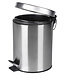 Differnz Pedaalemmer 5 liter - 27.5 x 20 cm - mat chroom