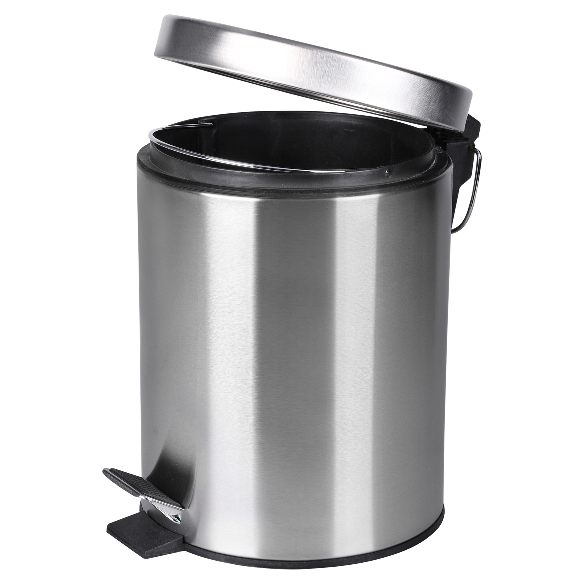Differnz Pedaalemmer Prullenbak 5 liter - 27.5 x 20 cm - mat chroom