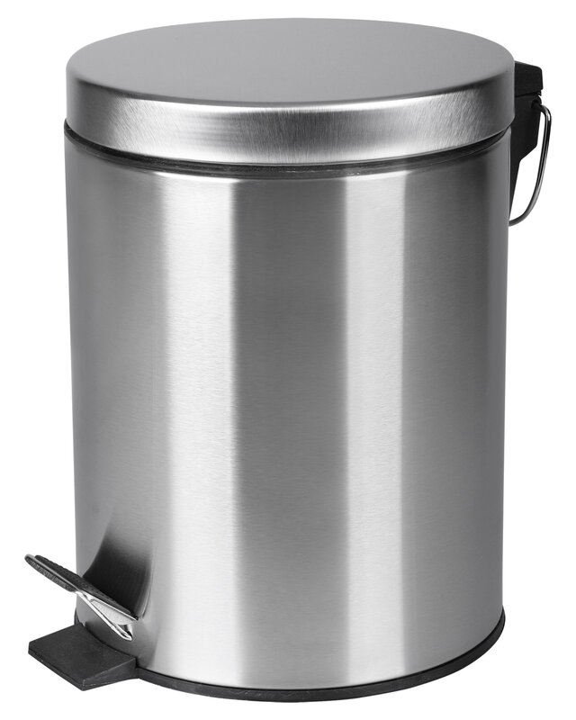 Differnz Pedaalemmer Prullenbak 5 liter - 27.5 x 20 cm - mat chroom