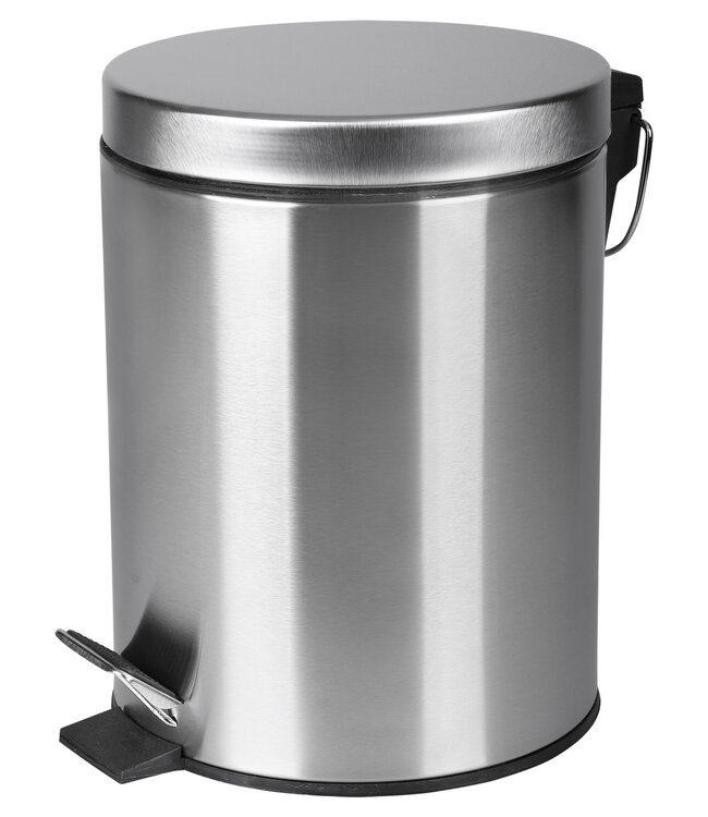 Differnz Pedaalemmer Prullenbak 5 liter - 27.5 x 20 cm - mat chroom