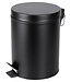Differnz Pedaalemmer Prullenbak 5 liter - 27.5 x 20 cm - mat zwart