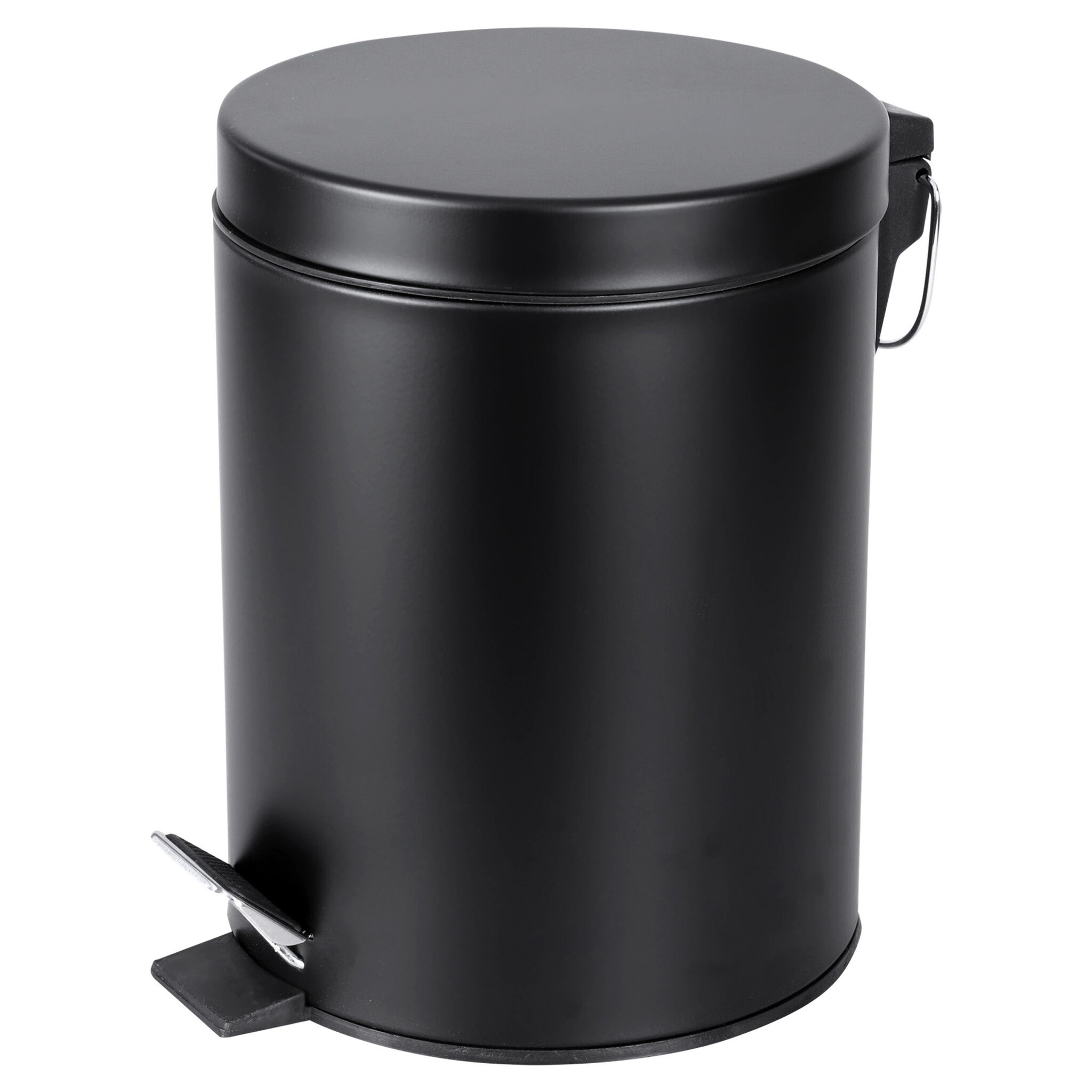 Differnz Pedaalemmer Prullenbak 5 liter - 27.5 x 20 cm - mat zwart