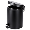 Pedaalemmer Prullenbak 5 liter - 27.5 x 20 cm - mat zwart