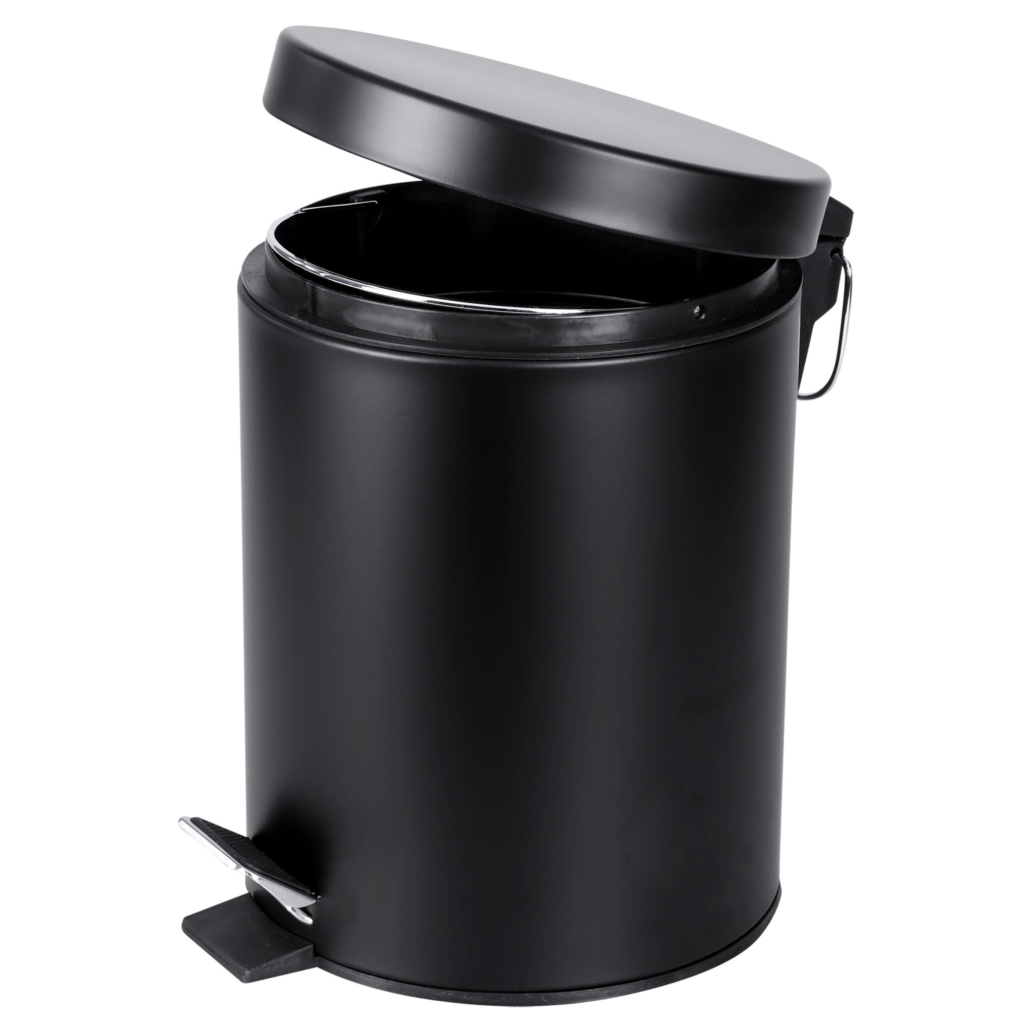 Differnz Pedaalemmer Prullenbak 5 liter - 27.5 x 20 cm - mat zwart