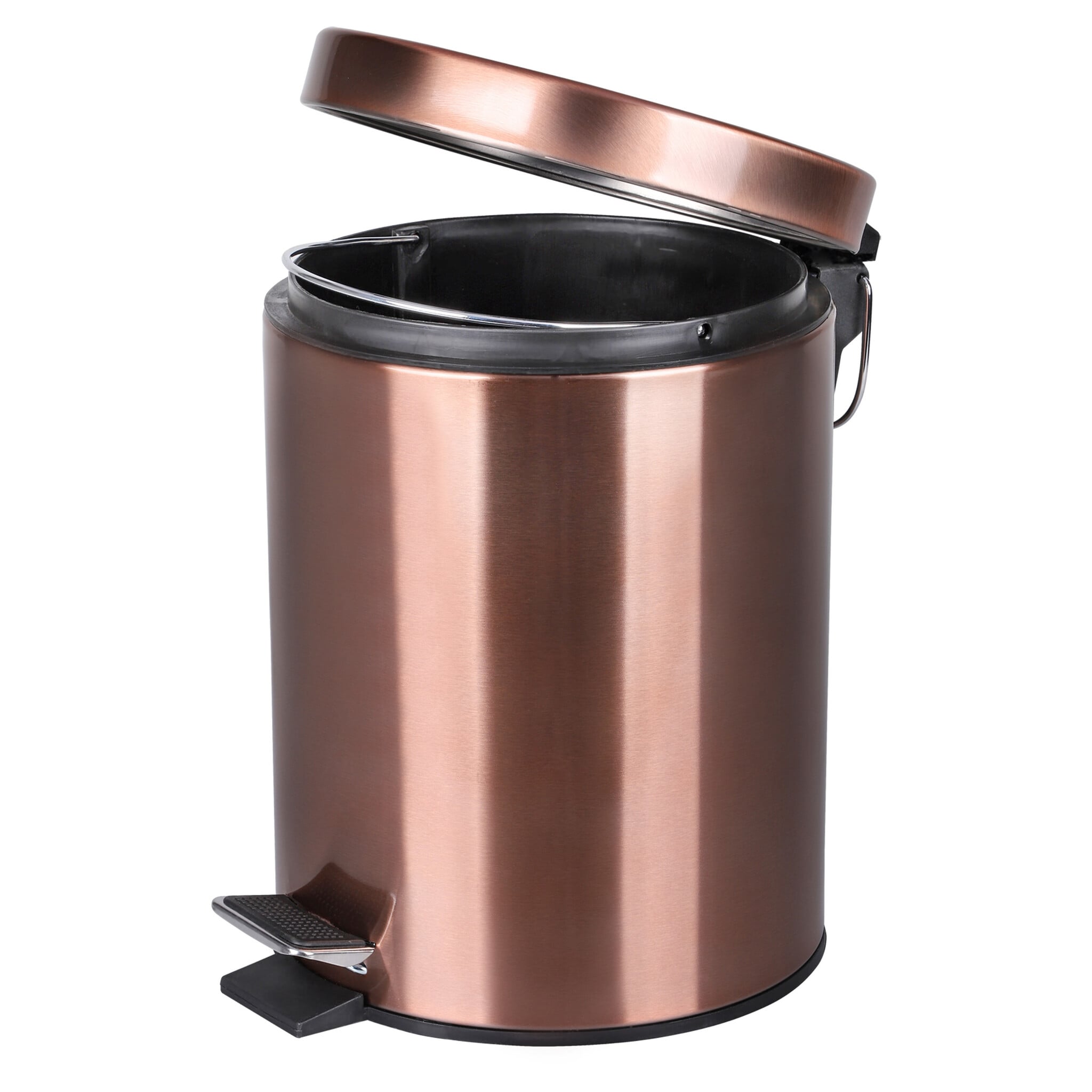 Differnz Pedaalemmer Prullenbak 5 liter - 27.5 x 20 cm - rood koper