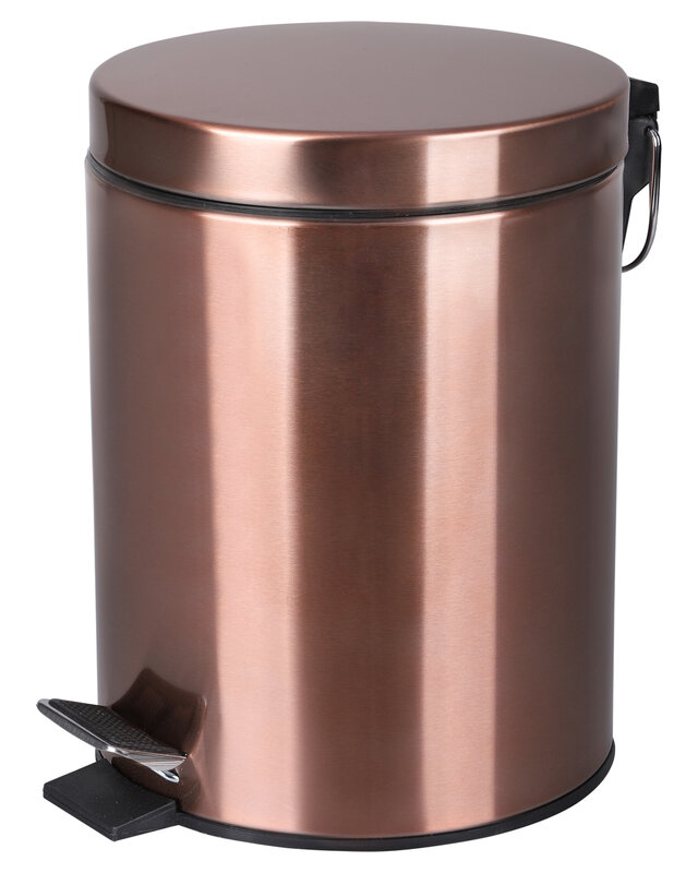 Differnz Pedaalemmer Prullenbak 5 liter - 27.5 x 20 cm - rood koper