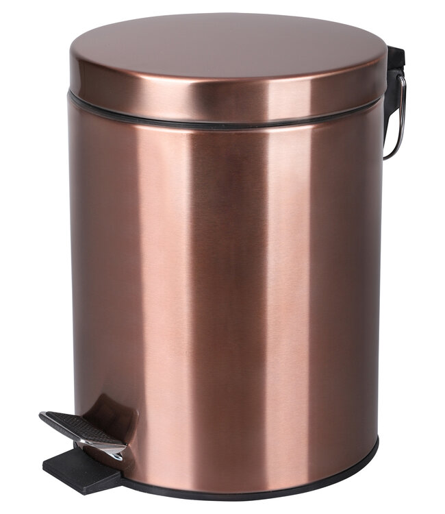 Differnz Pedaalemmer Prullenbak 5 liter - 27.5 x 20 cm - rood koper