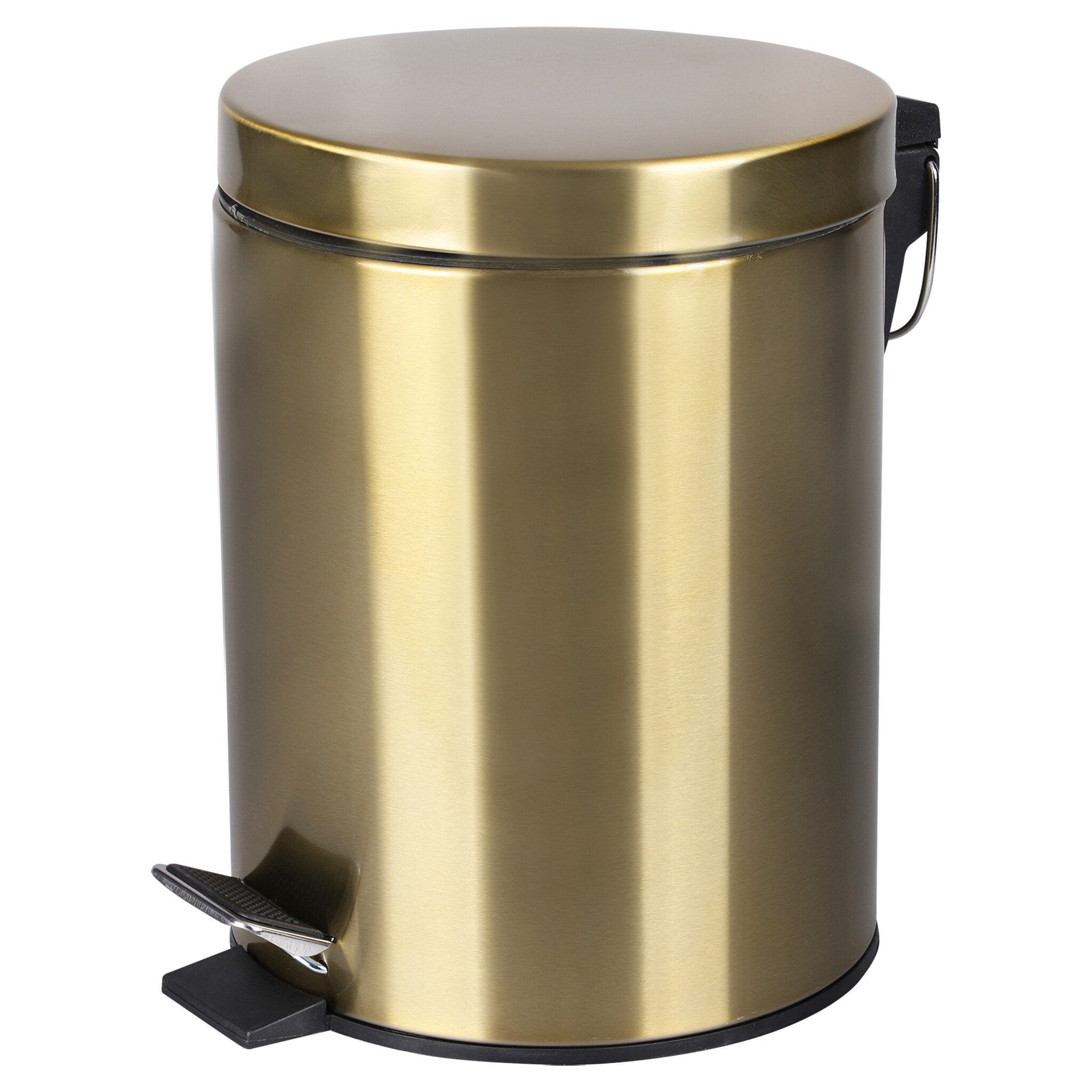 Differnz Pedaalemmer Prullenbak 5 liter - 27.5 x 20 cm - Mat Goud