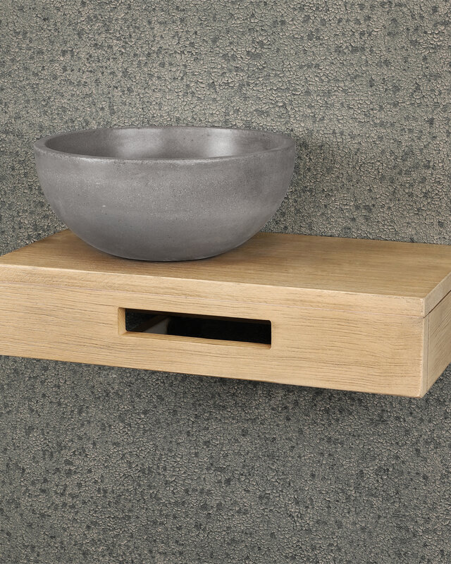 Differnz Hura L wastafelplank FSC - 47 x 26 x 10 cm - eiken