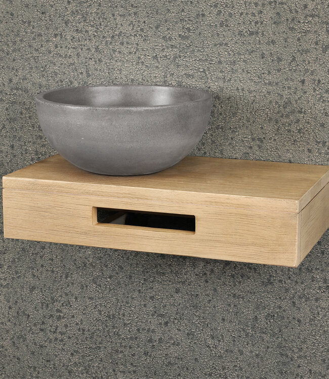 Differnz Hura L wastafelplank FSC - 47 x 26 x 10 cm - eiken