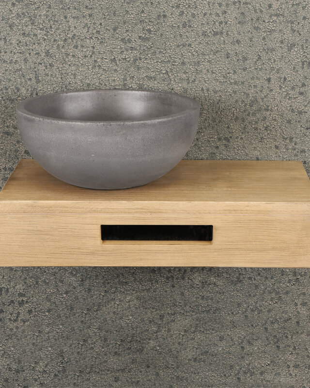 Differnz Hura L wastafelplank FSC - 47 x 26 x 10 cm - eiken