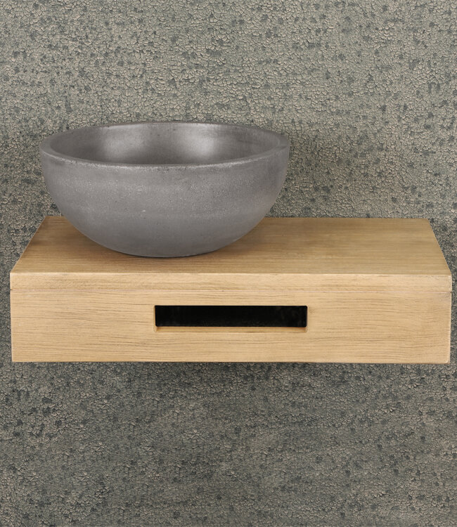 Differnz Hura L wastafelplank FSC - 47 x 26 x 10 cm - eiken